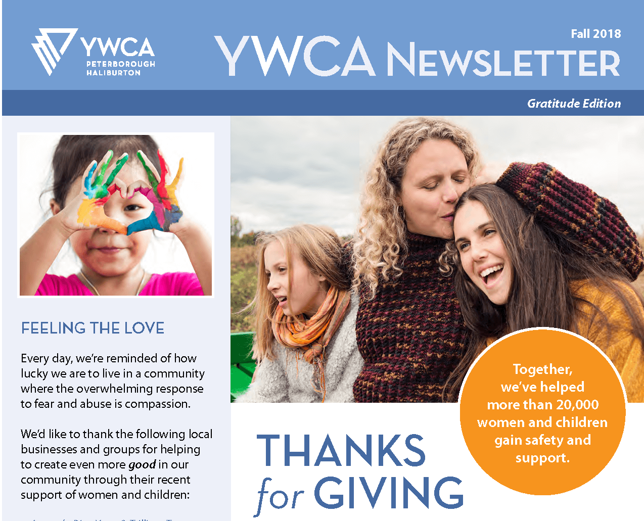 Image of Fall 2018 Newsletter cover